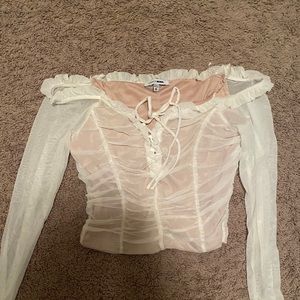 White fashion Nova crop top